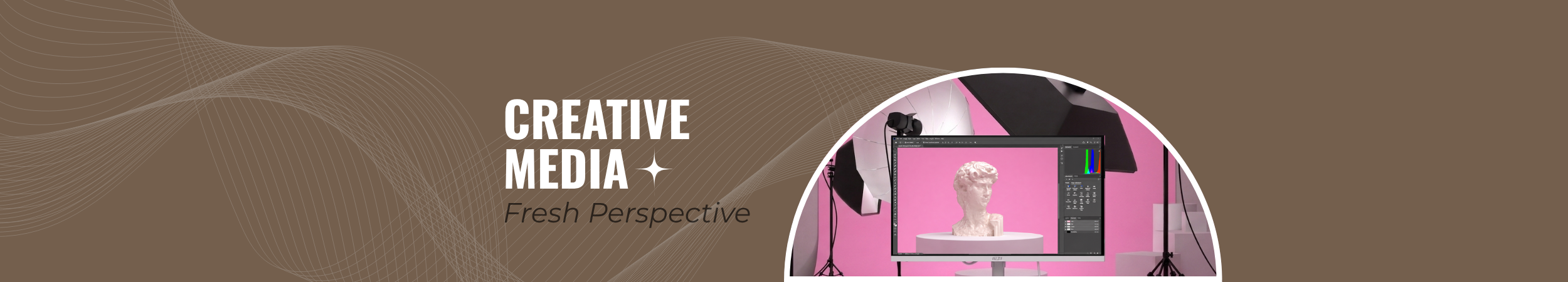 Creative media lab with MSI displays